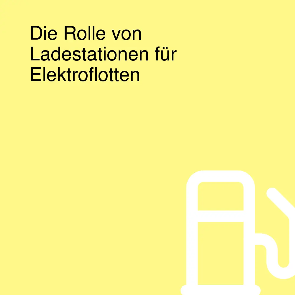 Die Rolle von Ladestationen für Elektroflotten