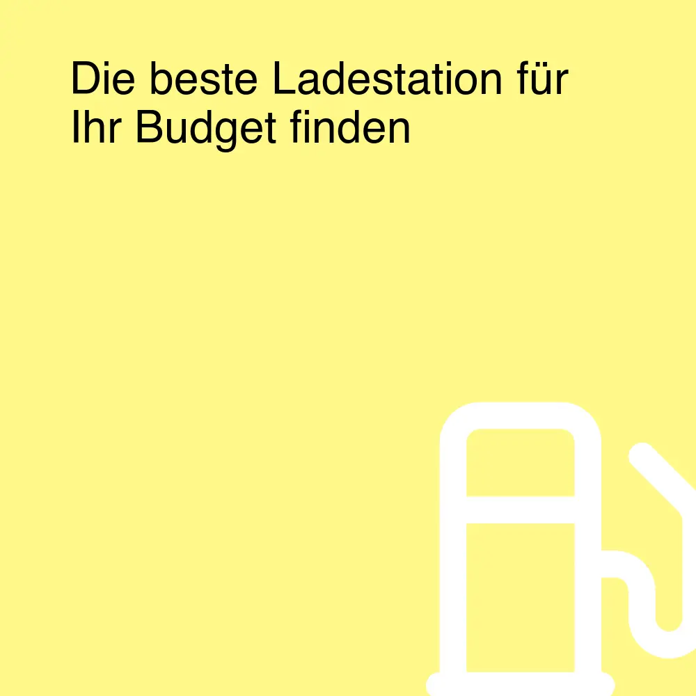 Die beste Ladestation für Ihr Budget finden