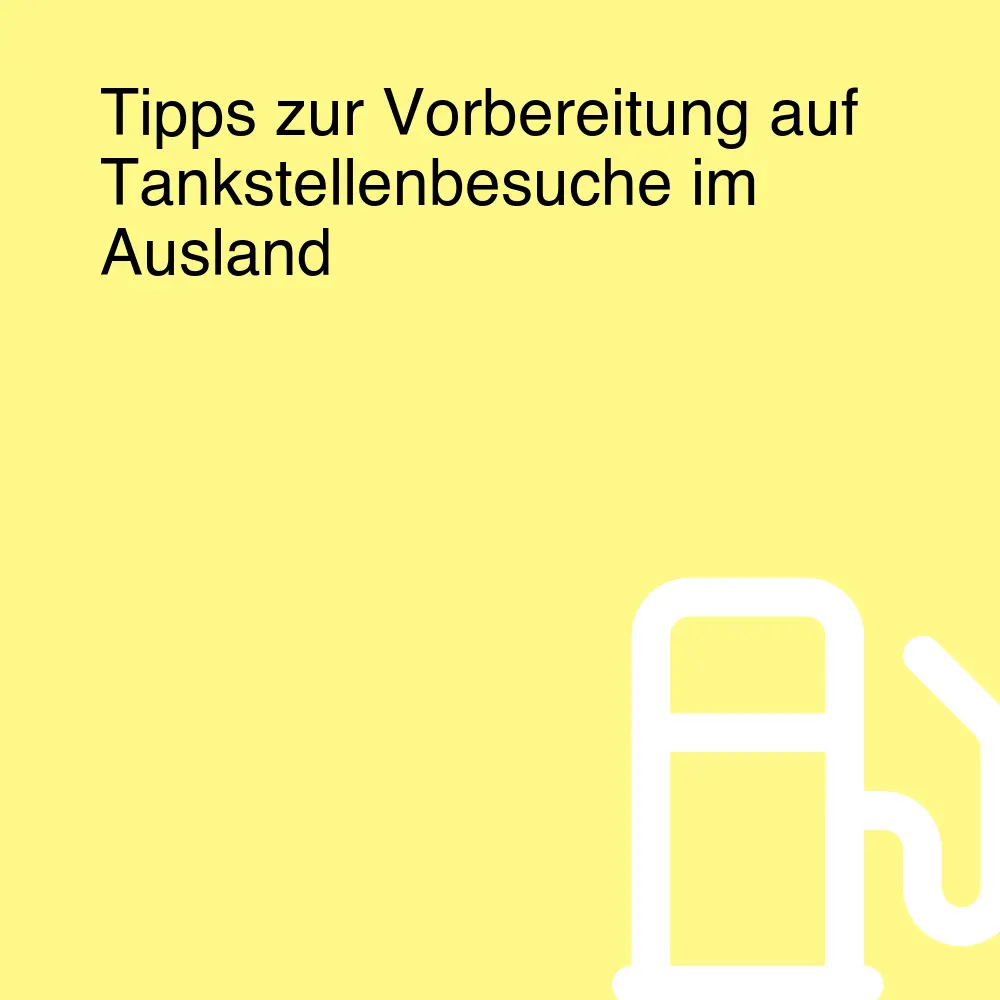 Tipps zur Vorbereitung auf Tankstellenbesuche im Ausland