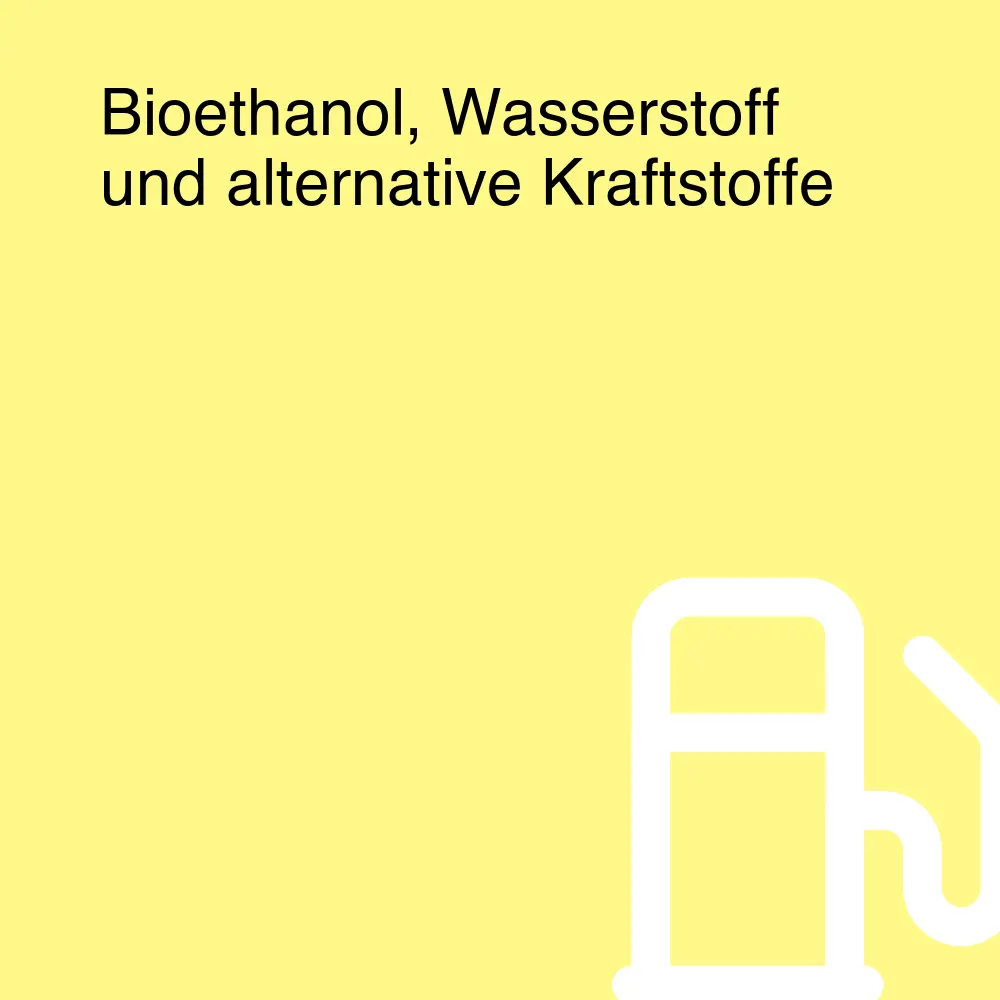 Bioethanol, Wasserstoff und alternative Kraftstoffe