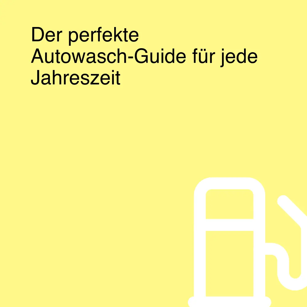 Der perfekte Autowasch-Guide für jede Jahreszeit