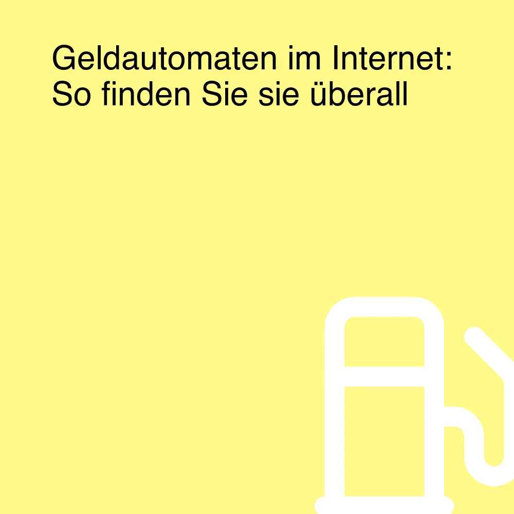 Geldautomaten im Internet: So finden Sie sie überall