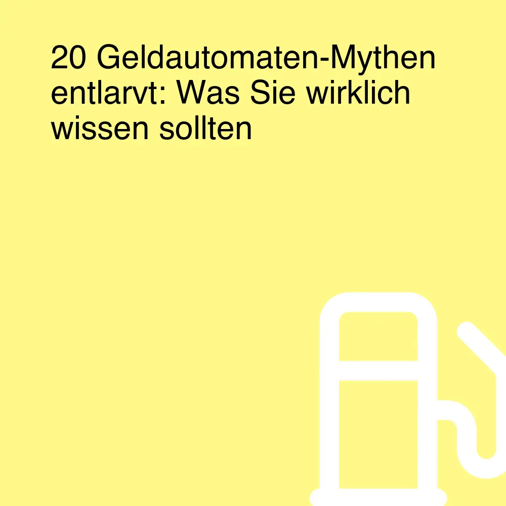 20 Geldautomaten-Mythen entlarvt: Was Sie wirklich wissen sollten 20 Geldautomaten-Mythen entlarvt: Was Sie wirklich wissen sollten