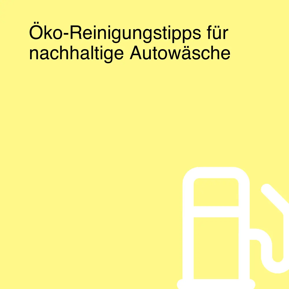 Öko-Reinigungstipps für nachhaltige Autowäsche