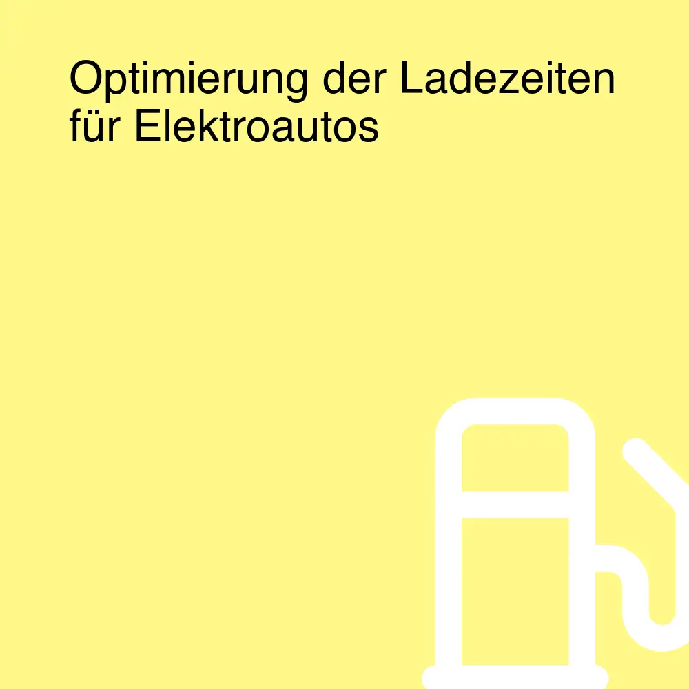 Optimierung der Ladezeiten für Elektroautos