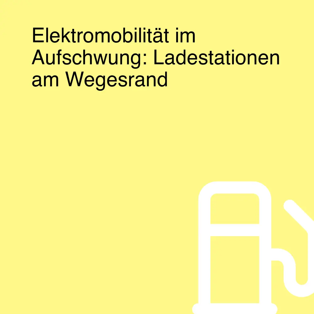Elektromobilität im Aufschwung: Ladestationen am Wegesrand
