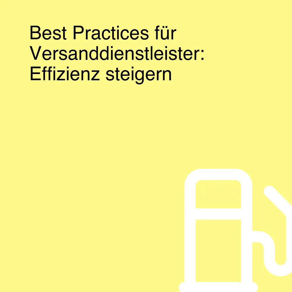 Best Practices für Versanddienstleister: Effizienz steigern