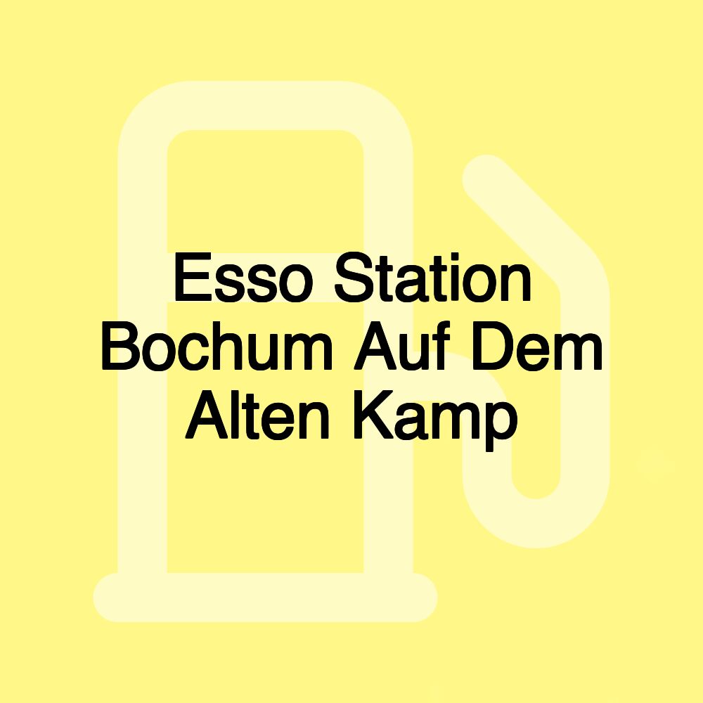 Esso Station Bochum Auf Dem Alten Kamp