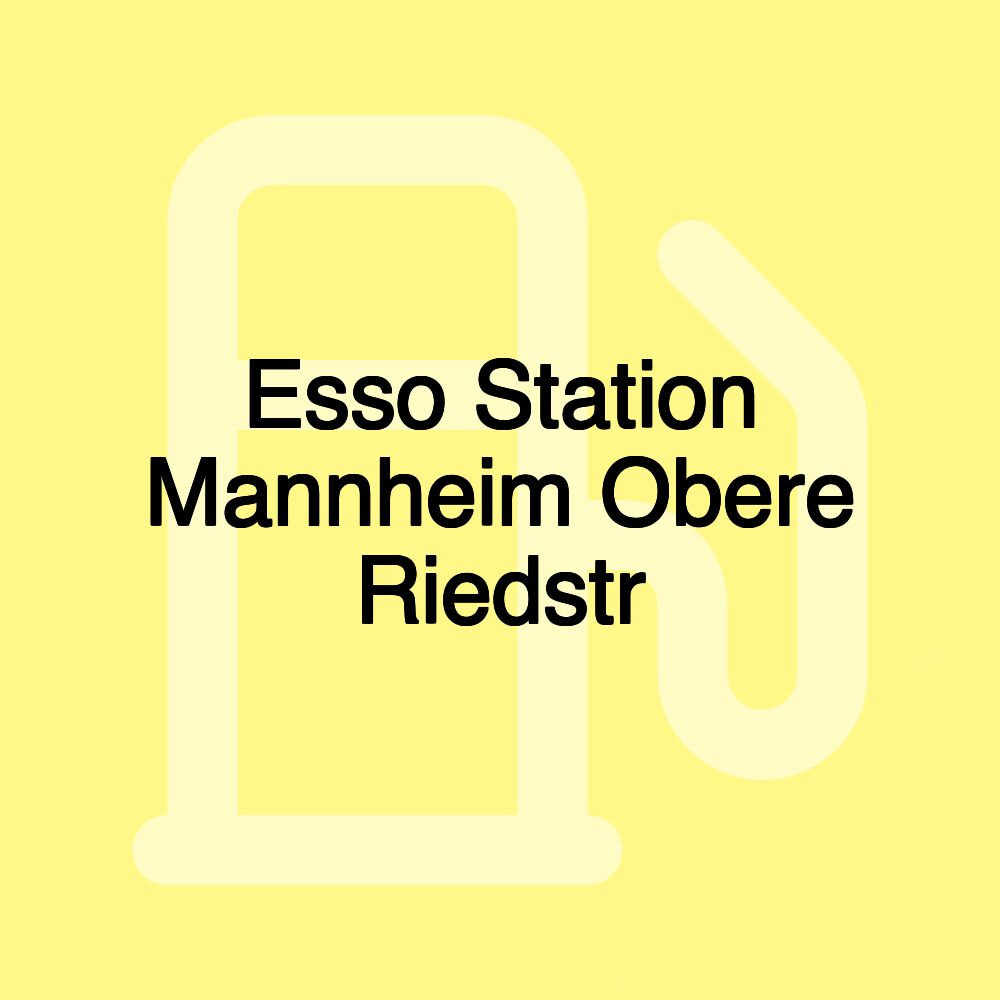 Esso Station Mannheim Obere Riedstr