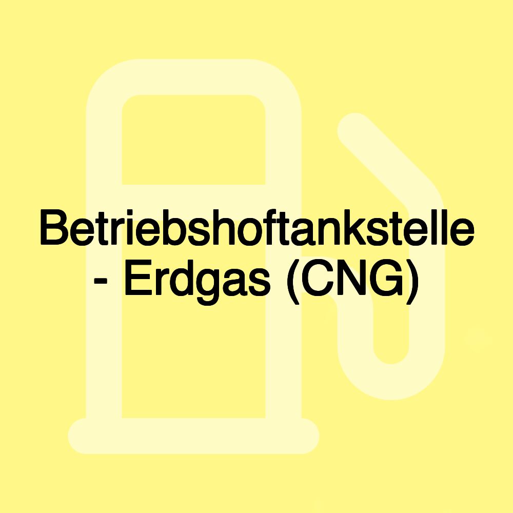 Betriebshoftankstelle - Erdgas (CNG)