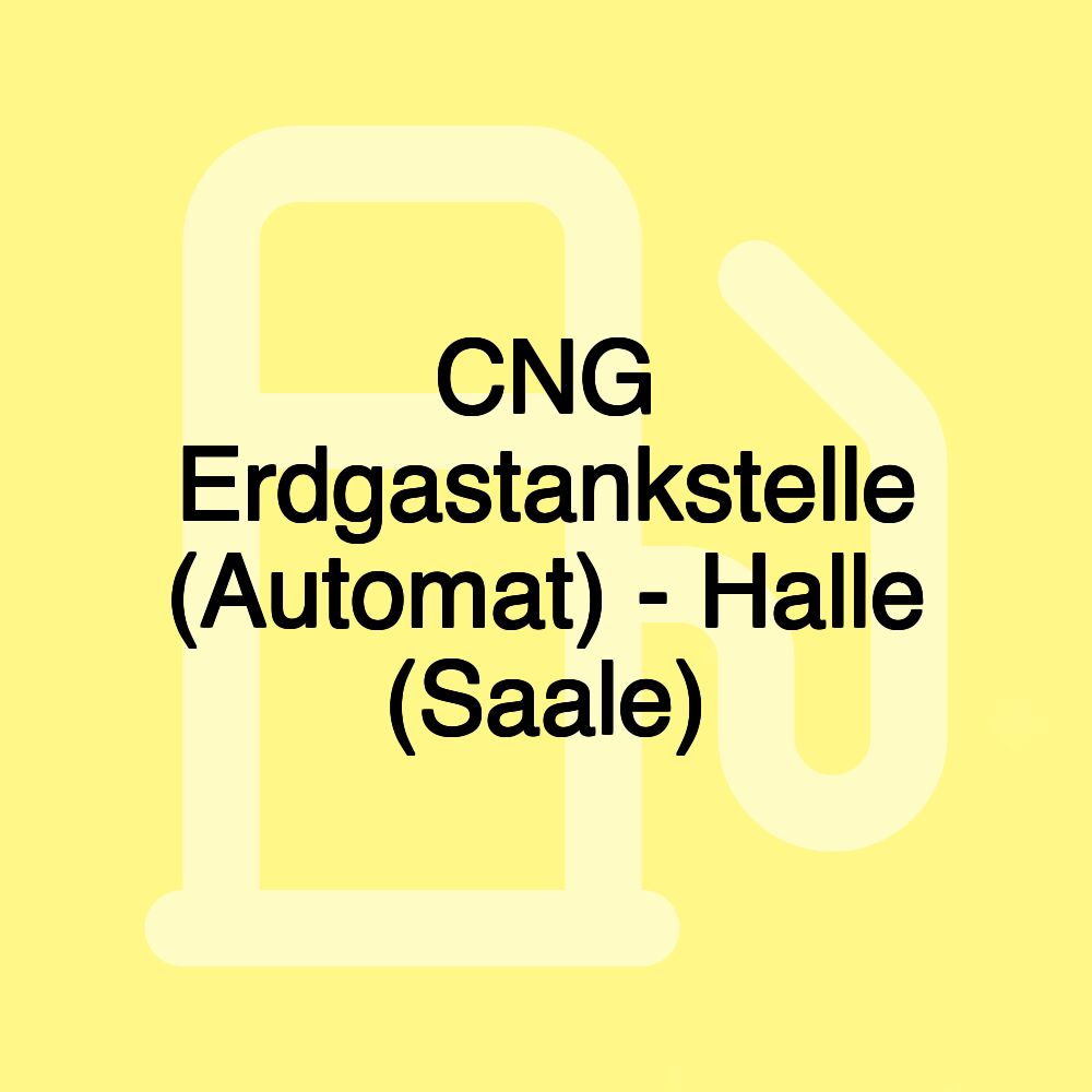 CNG Erdgastankstelle (Automat) - Halle (Saale)