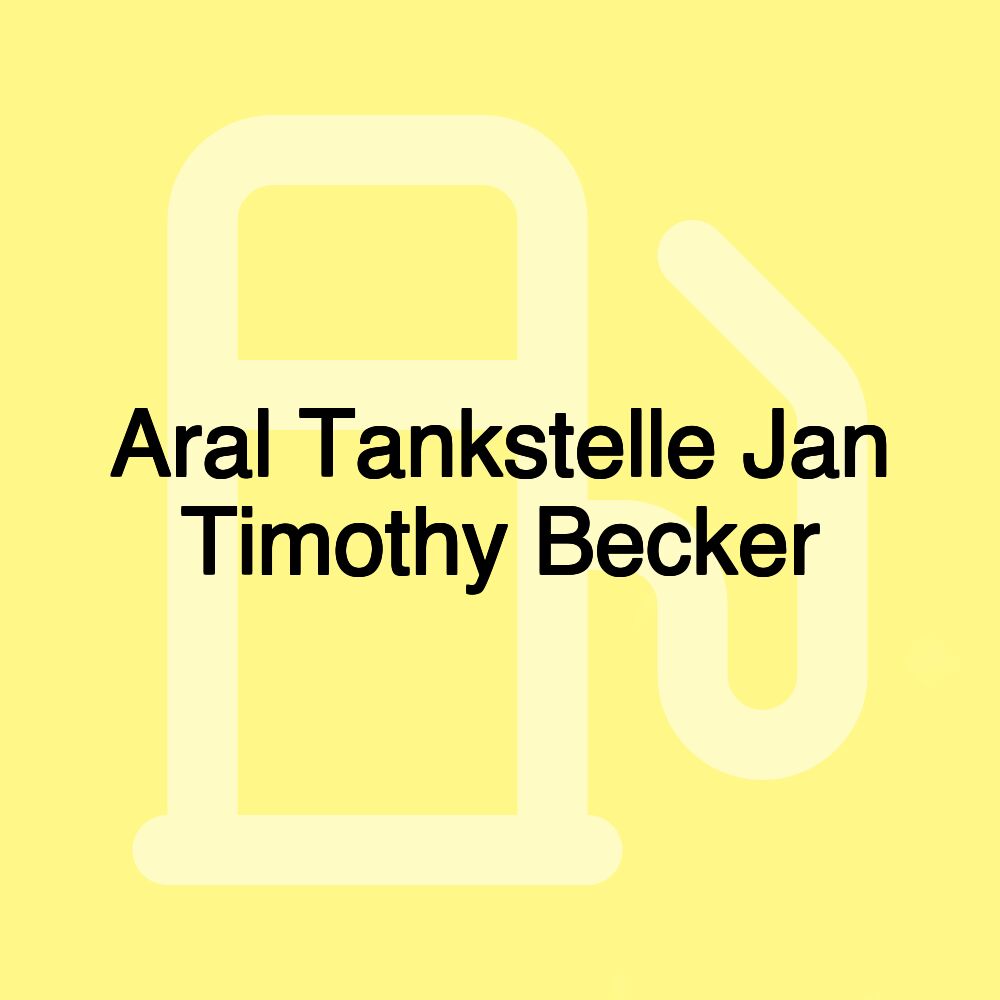 Aral Tankstelle Jan Timothy Becker