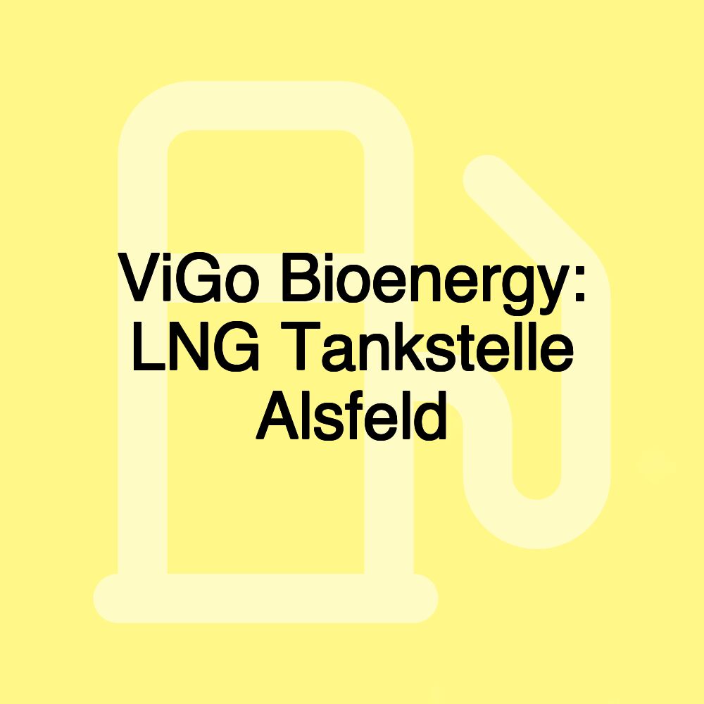 ViGo Bioenergy: LNG Tankstelle Alsfeld