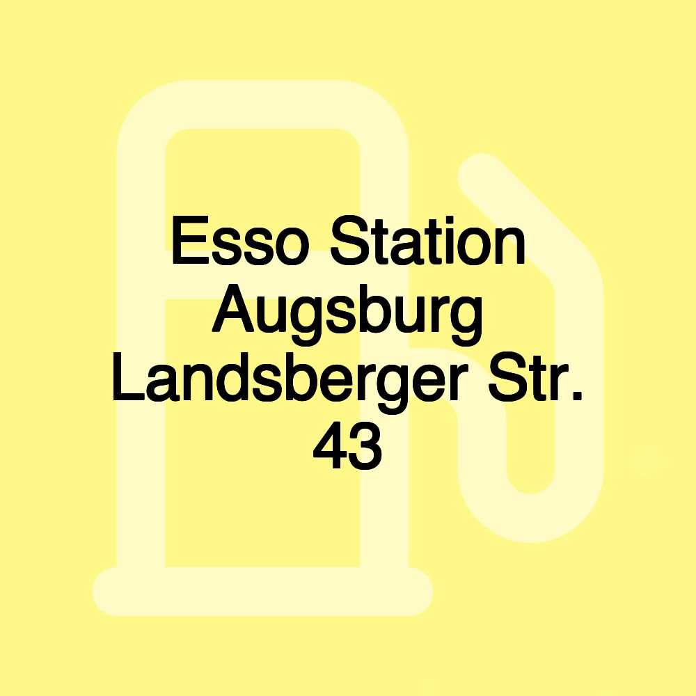 Esso Station Augsburg Landsberger Str. 43