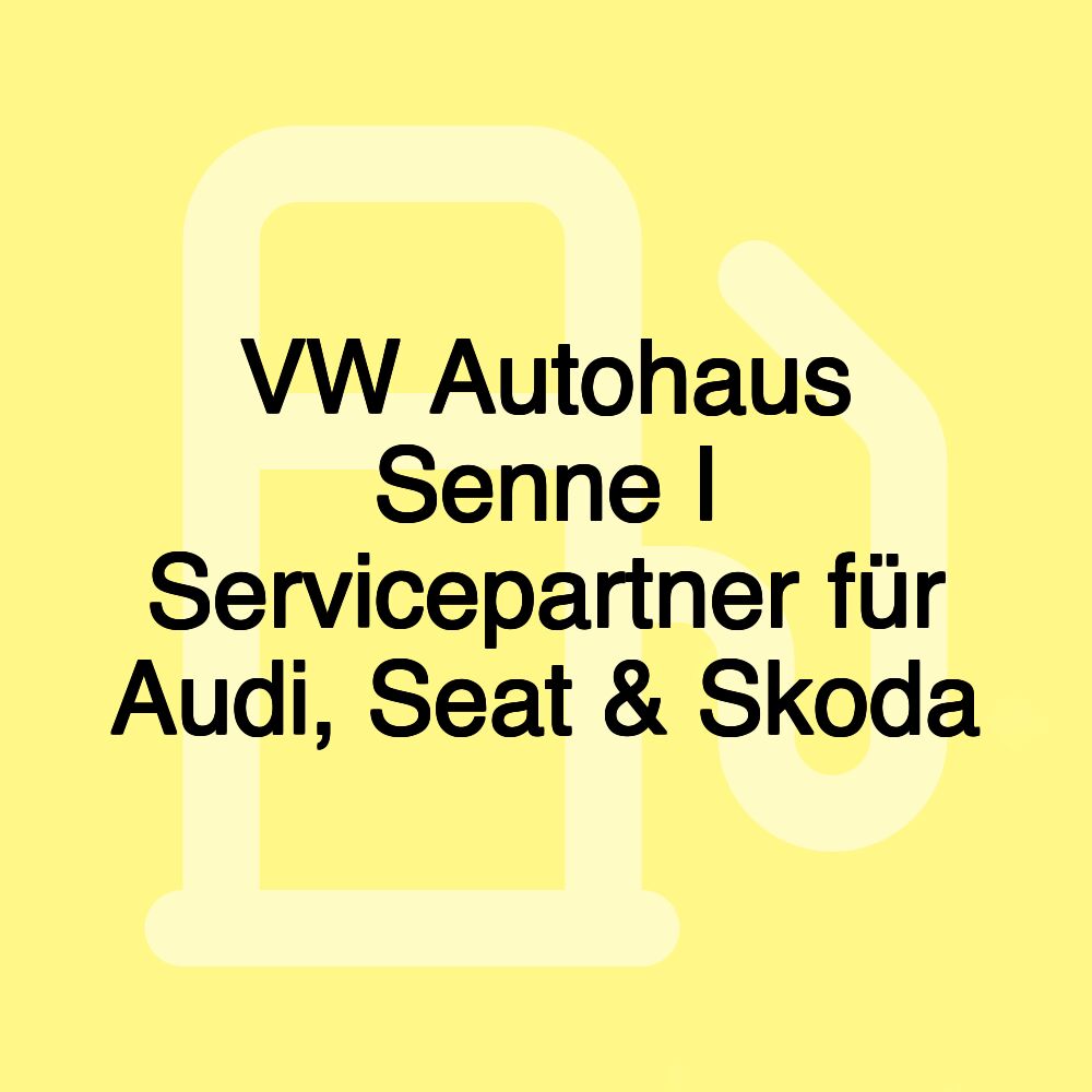 VW Autohaus Senne I Servicepartner für Audi, Seat & Skoda