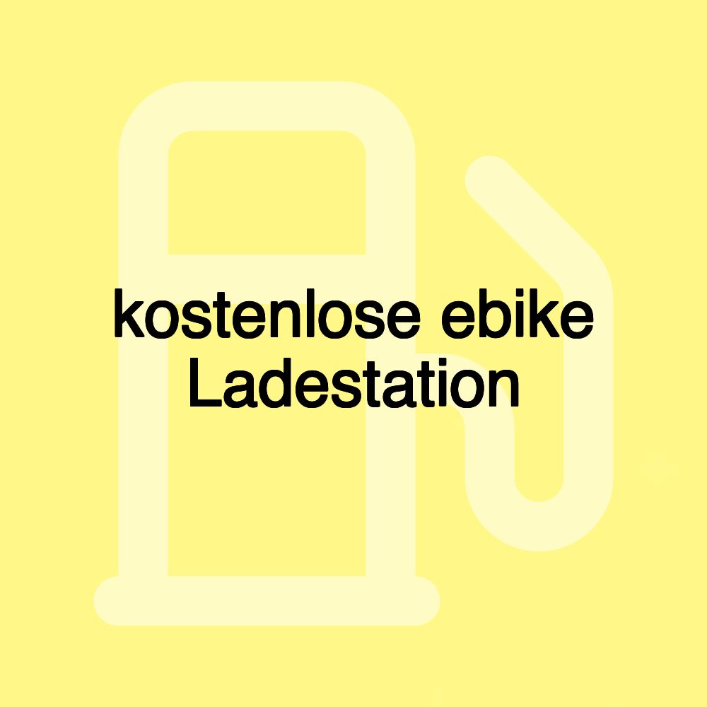 kostenlose ebike Ladestation