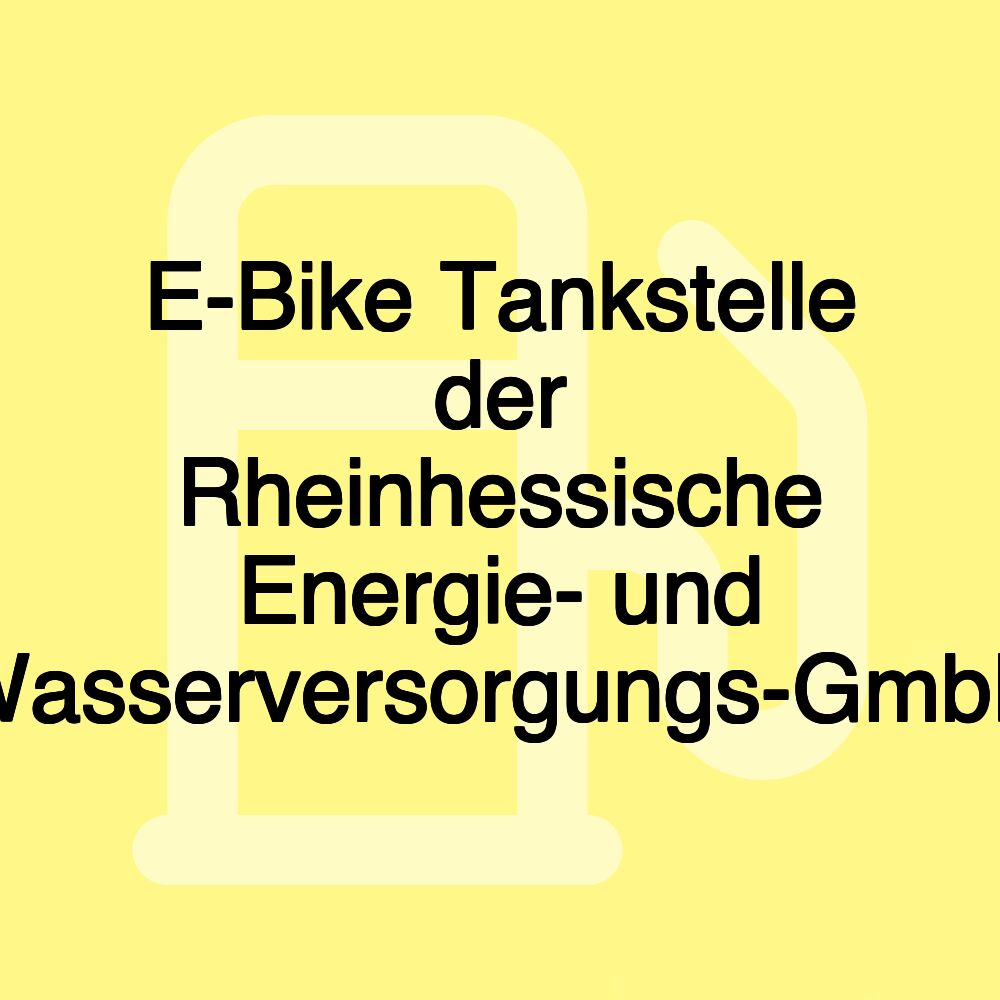 E-Bike Tankstelle der Rheinhessische Energie- und Wasserversorgungs-GmbH