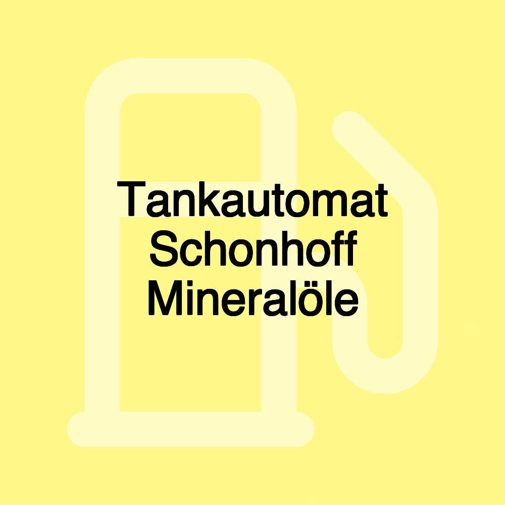 Tankautomat Schonhoff Mineralöle