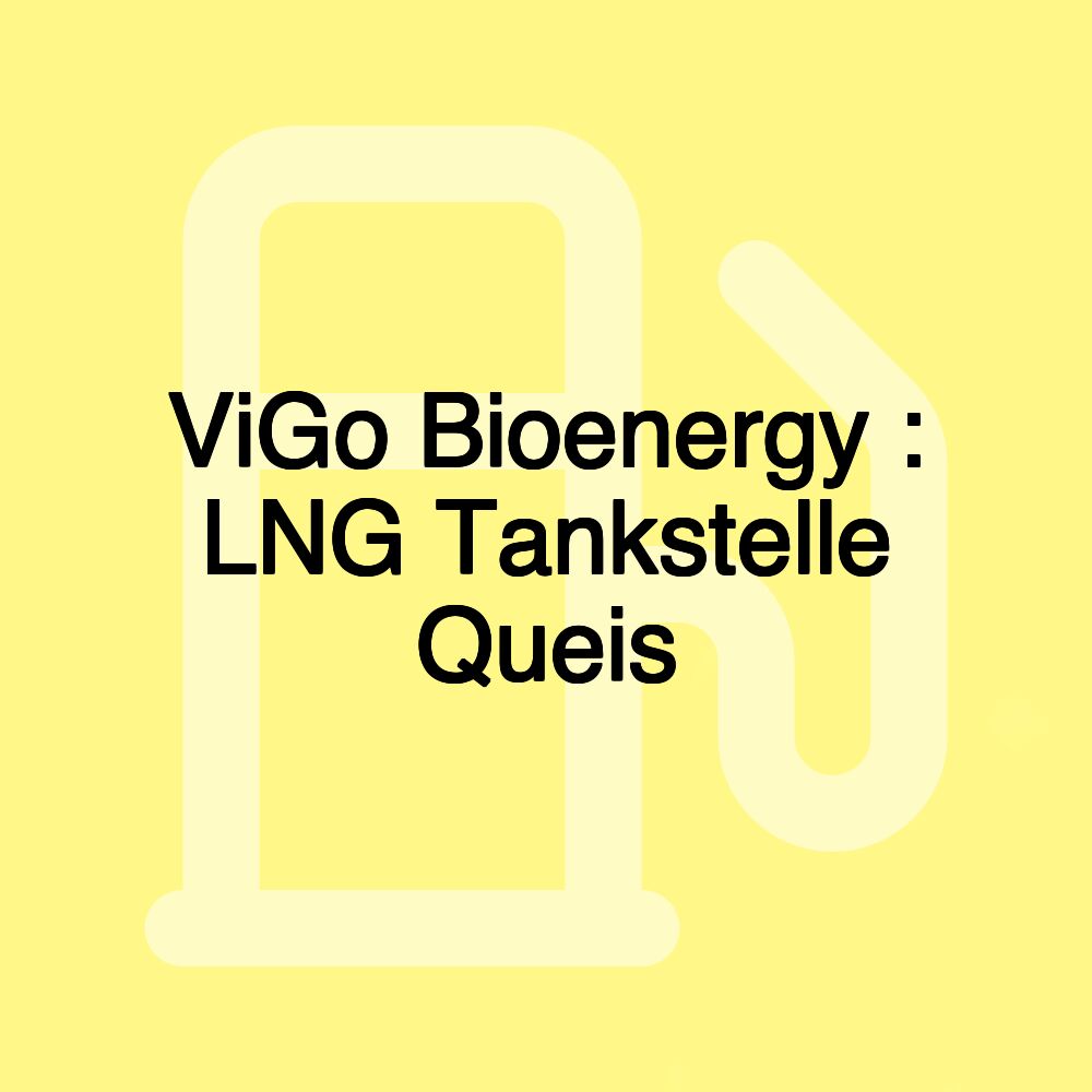 ViGo Bioenergy : LNG Tankstelle Queis