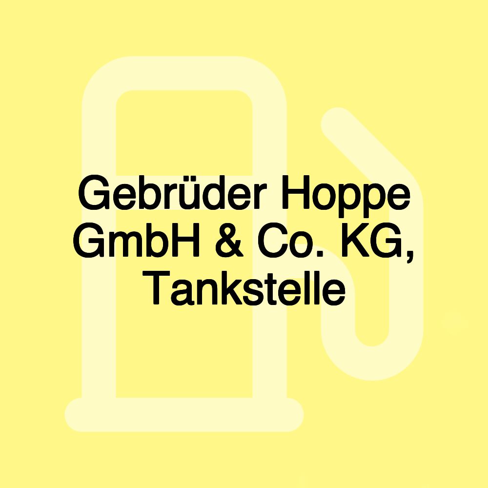 Gebrüder Hoppe GmbH & Co. KG, Tankstelle