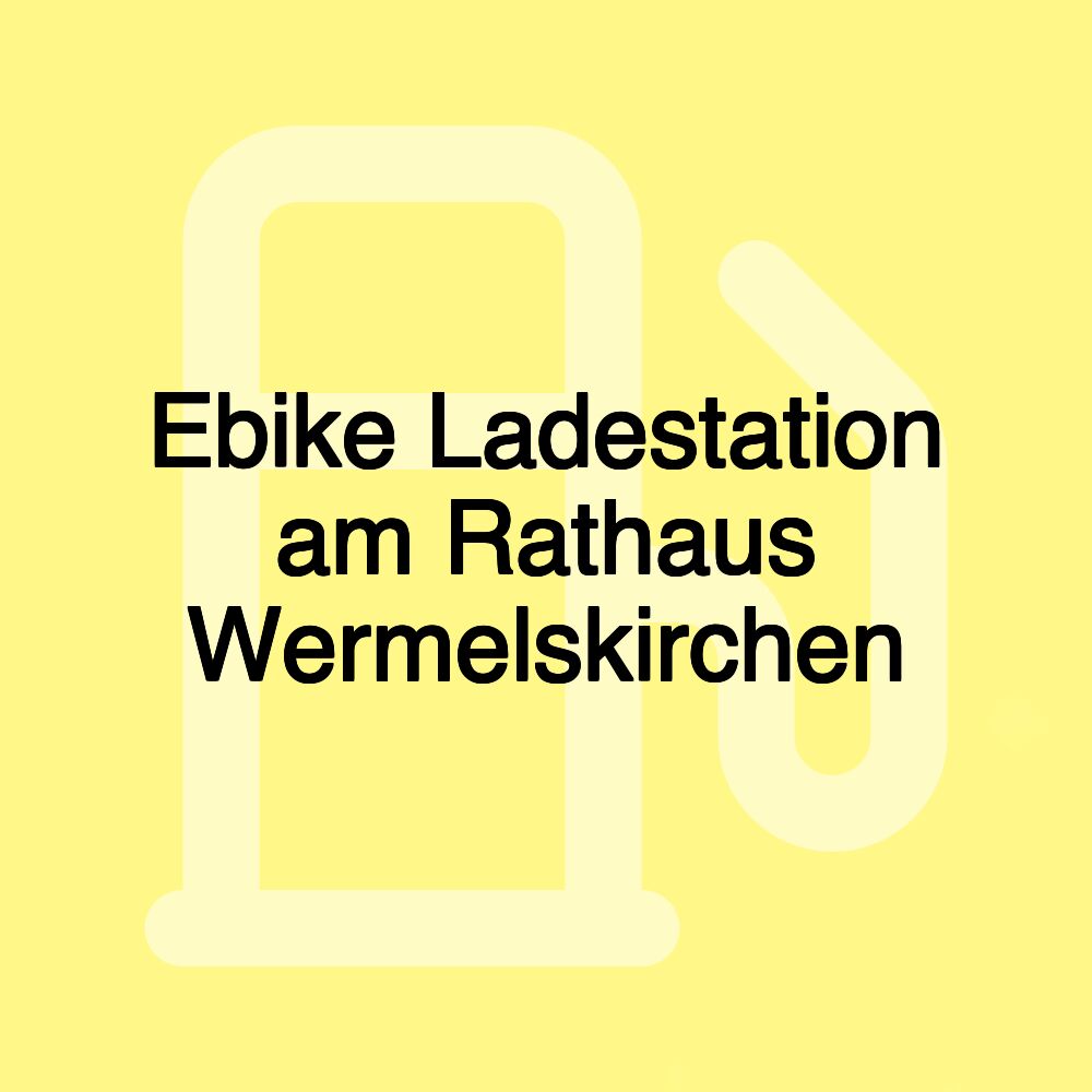 Ebike Ladestation am Rathaus Wermelskirchen