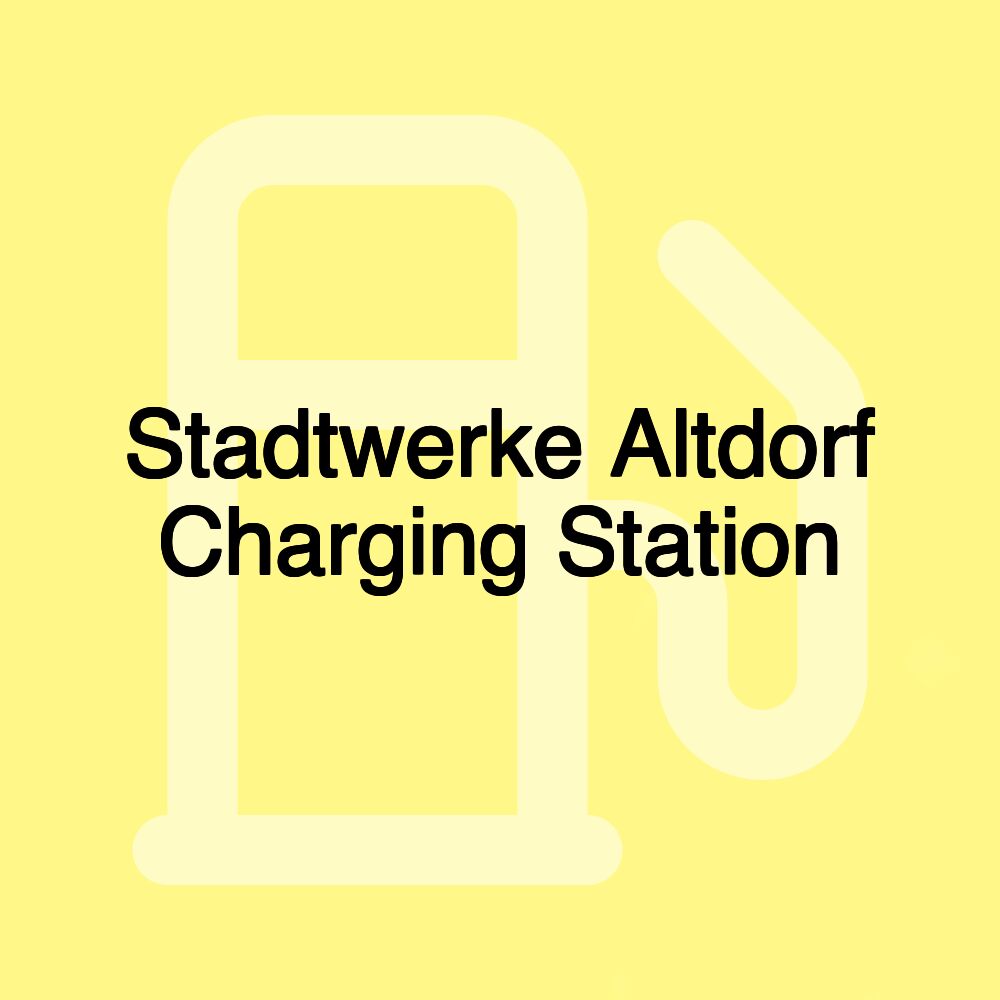 Stadtwerke Altdorf Charging Station