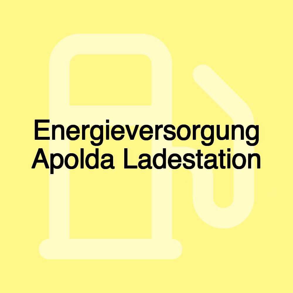 Energieversorgung Apolda Ladestation