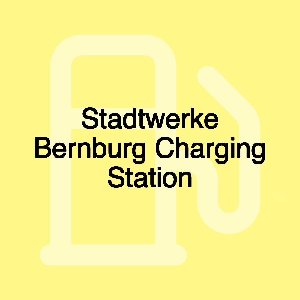 Stadtwerke Bernburg Charging Station