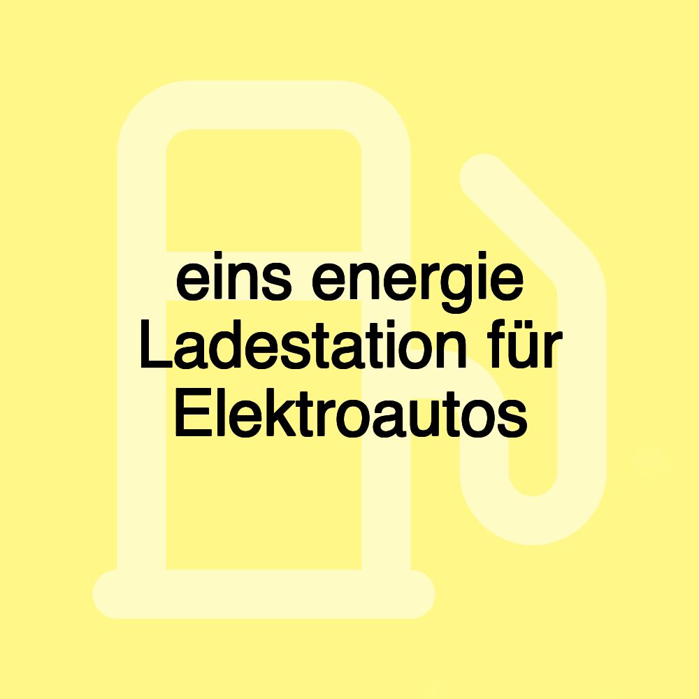 eins energie Ladestation für Elektroautos