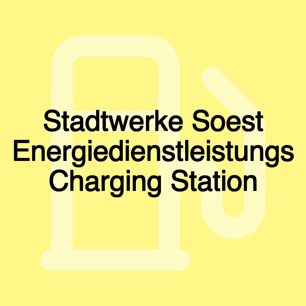 Stadtwerke Soest Energiedienstleistungs Charging Station