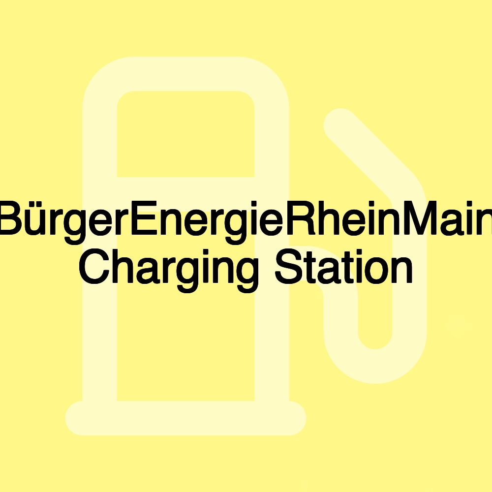 BürgerEnergieRheinMain Charging Station