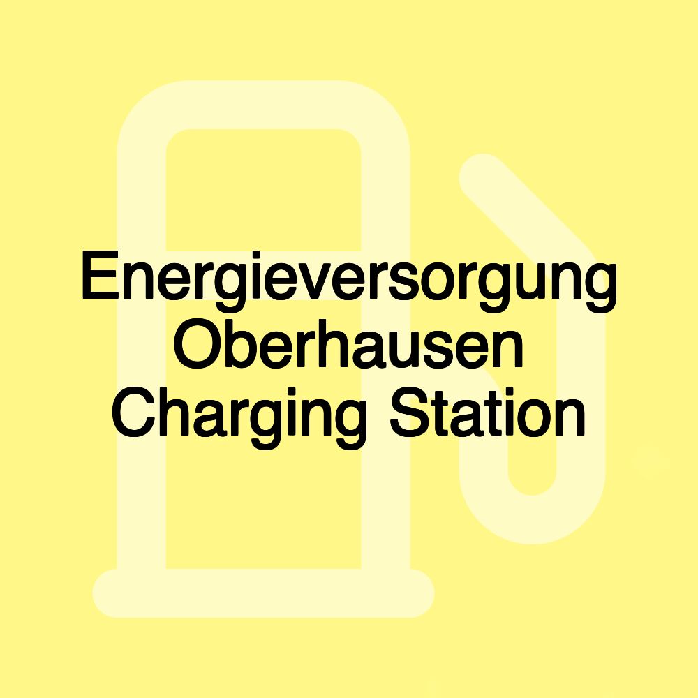 Energieversorgung Oberhausen Charging Station