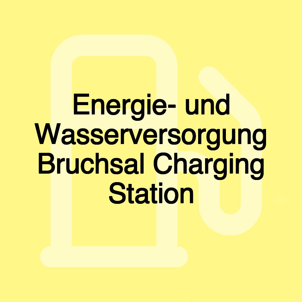 Energie- und Wasserversorgung Bruchsal Charging Station