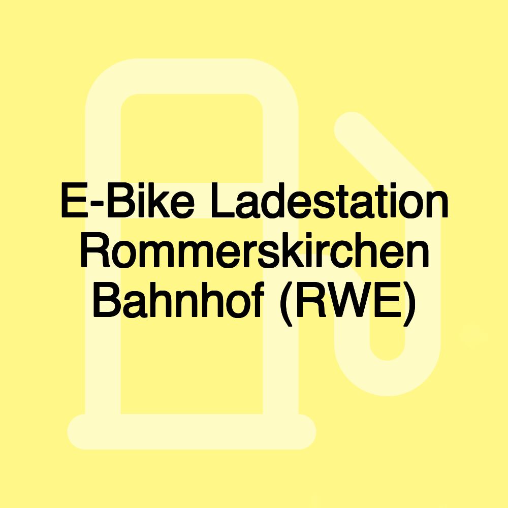 E-Bike Ladestation Rommerskirchen Bahnhof (RWE)