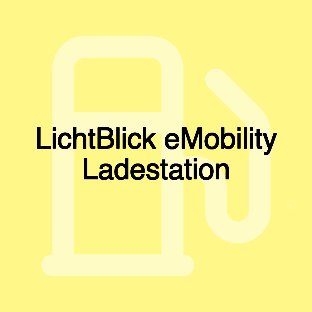 LichtBlick eMobility Ladestation