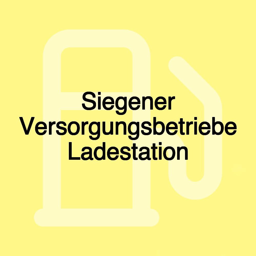 Siegener Versorgungsbetriebe Ladestation