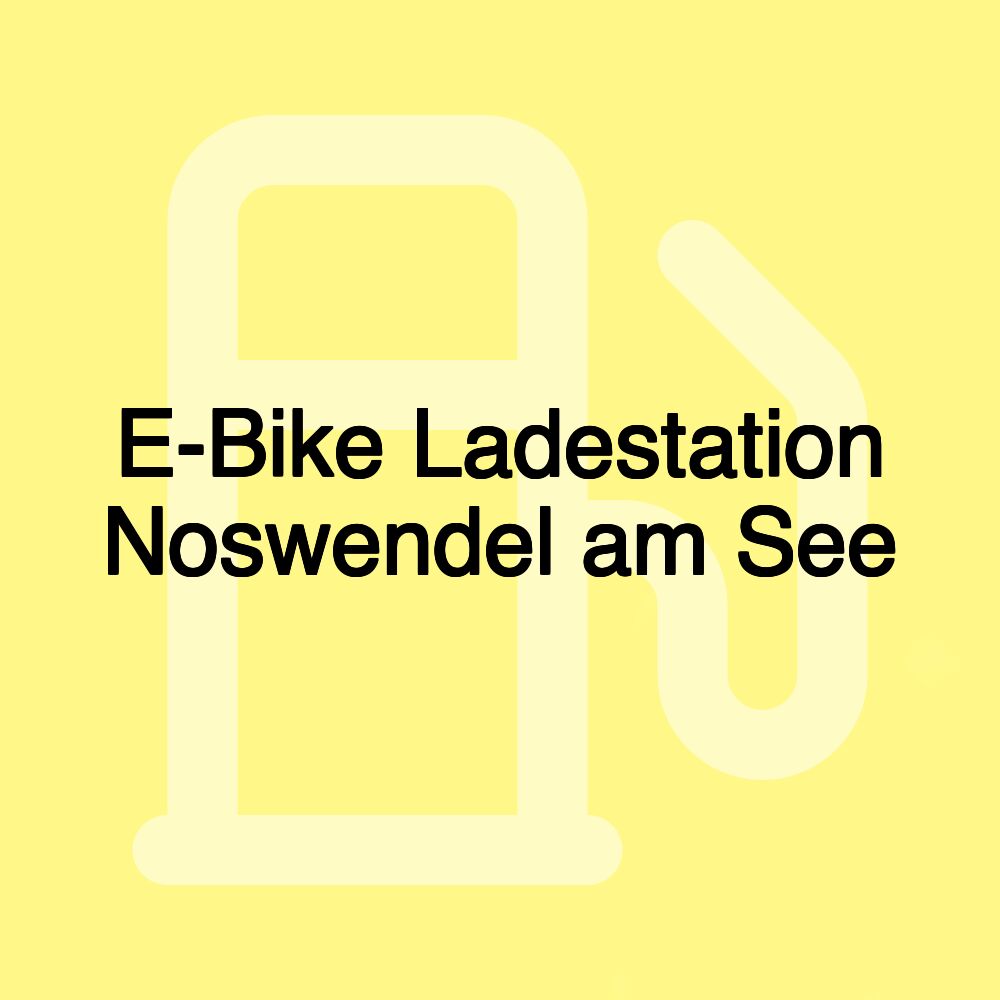 E-Bike Ladestation Noswendel am See