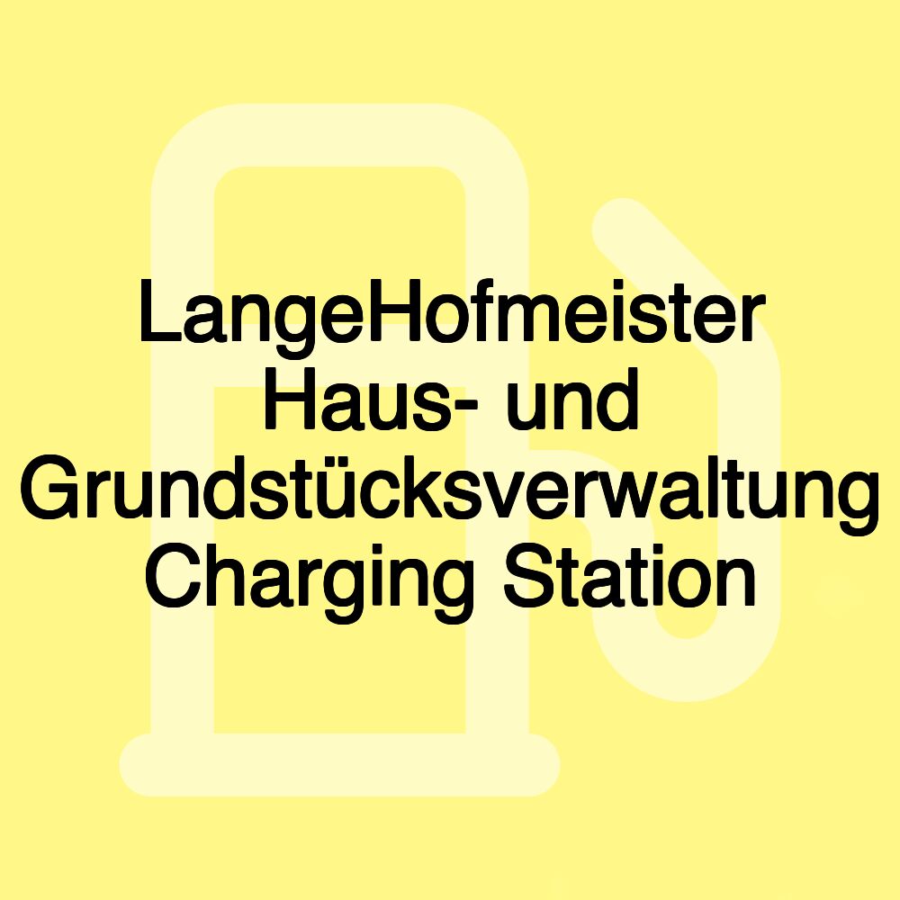 LangeHofmeister Haus- und Grundstücksverwaltung Charging Station