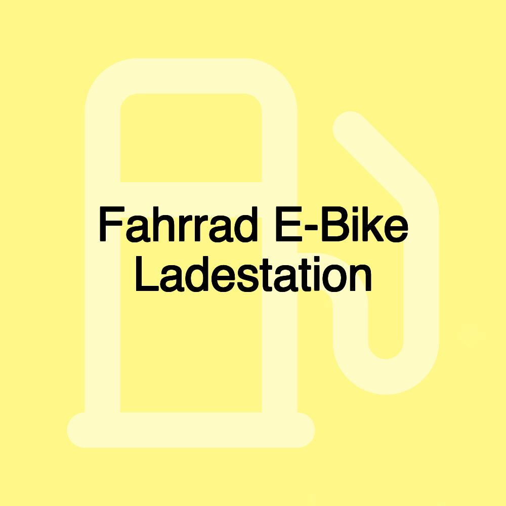 Fahrrad E-Bike Ladestation