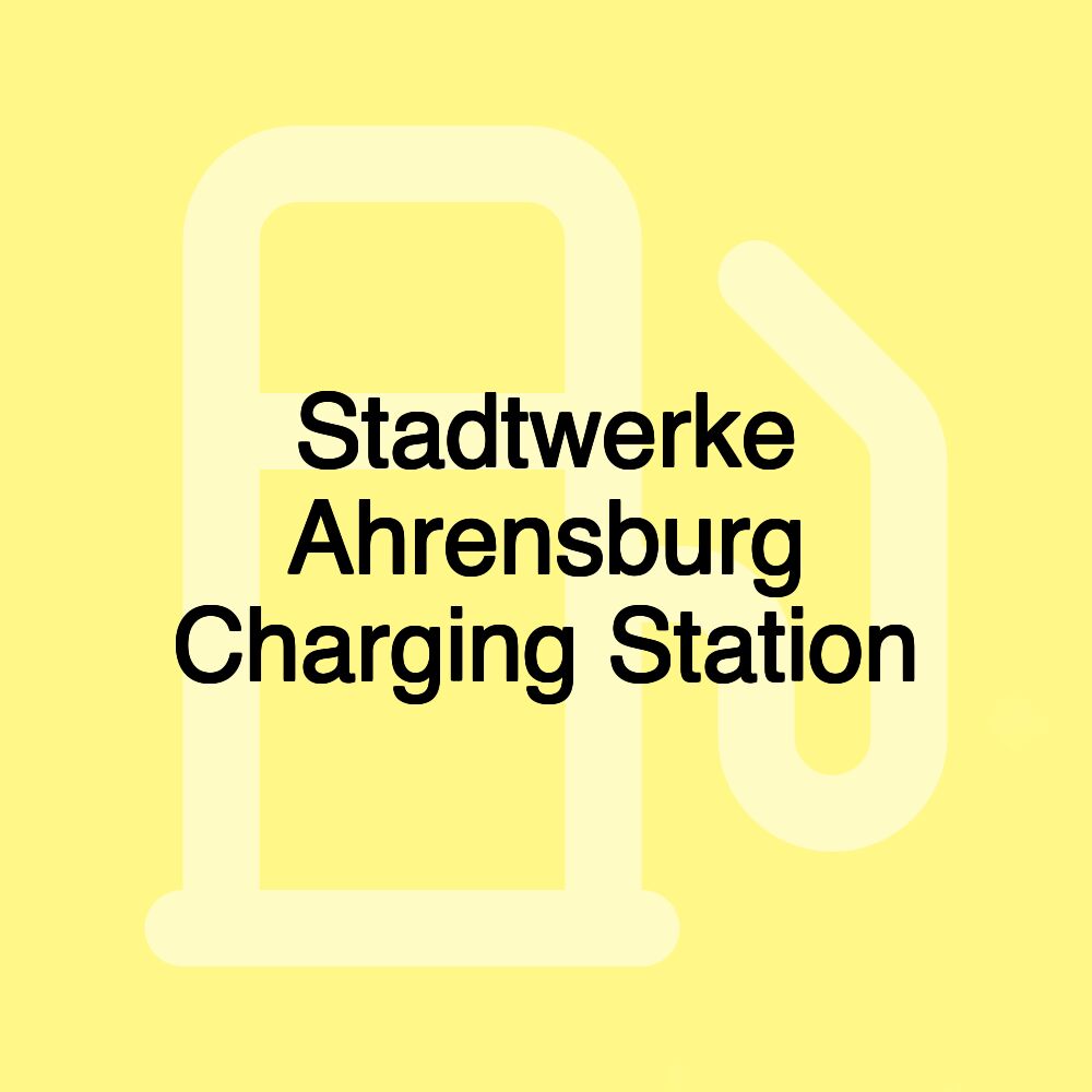 Stadtwerke Ahrensburg Charging Station