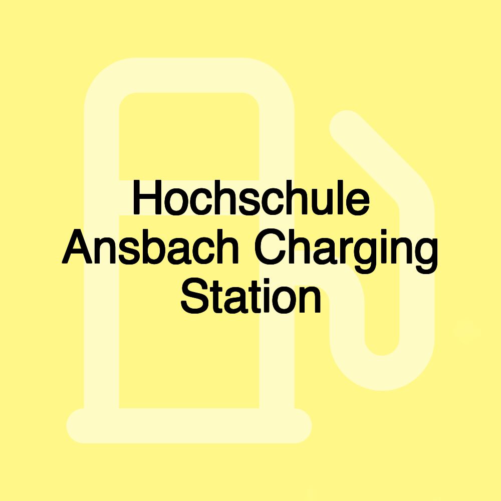 Hochschule Ansbach Charging Station