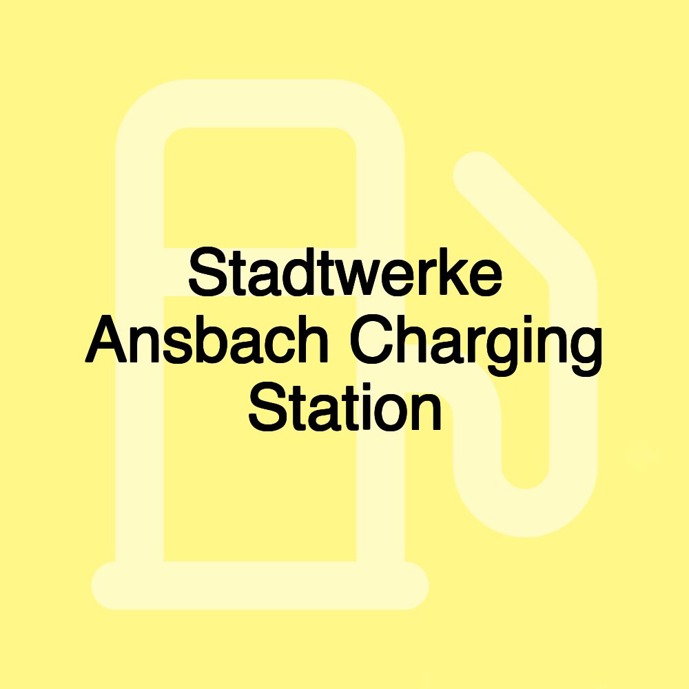 Stadtwerke Ansbach Charging Station