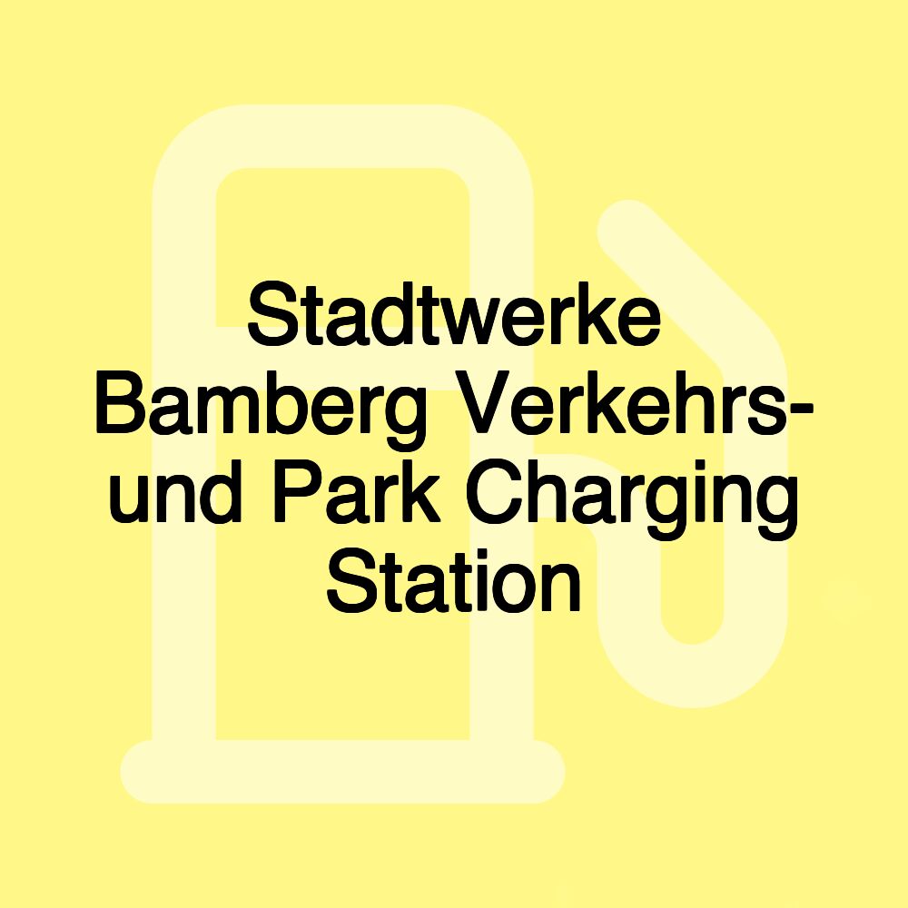 Stadtwerke Bamberg Verkehrs- und Park Charging Station