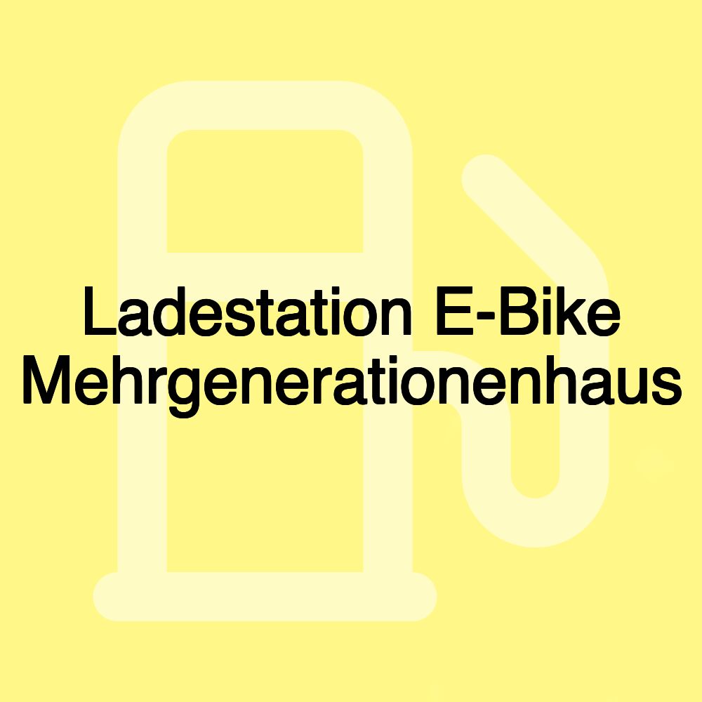 Ladestation E-Bike Mehrgenerationenhaus