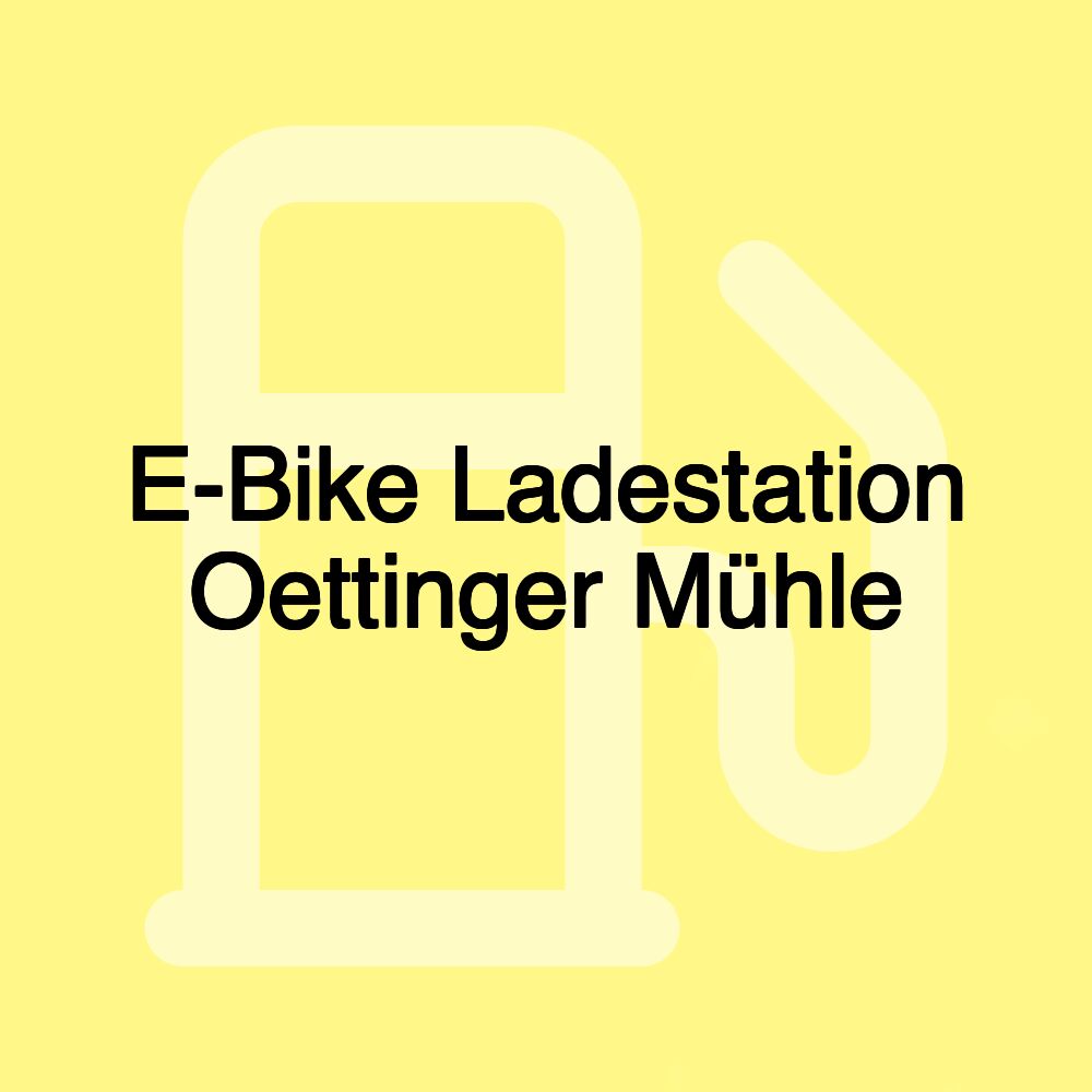 E-Bike Ladestation Oettinger Mühle