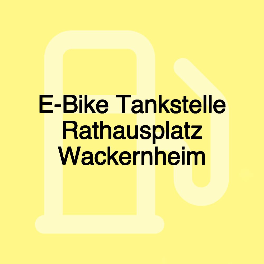 E-Bike Tankstelle Rathausplatz Wackernheim