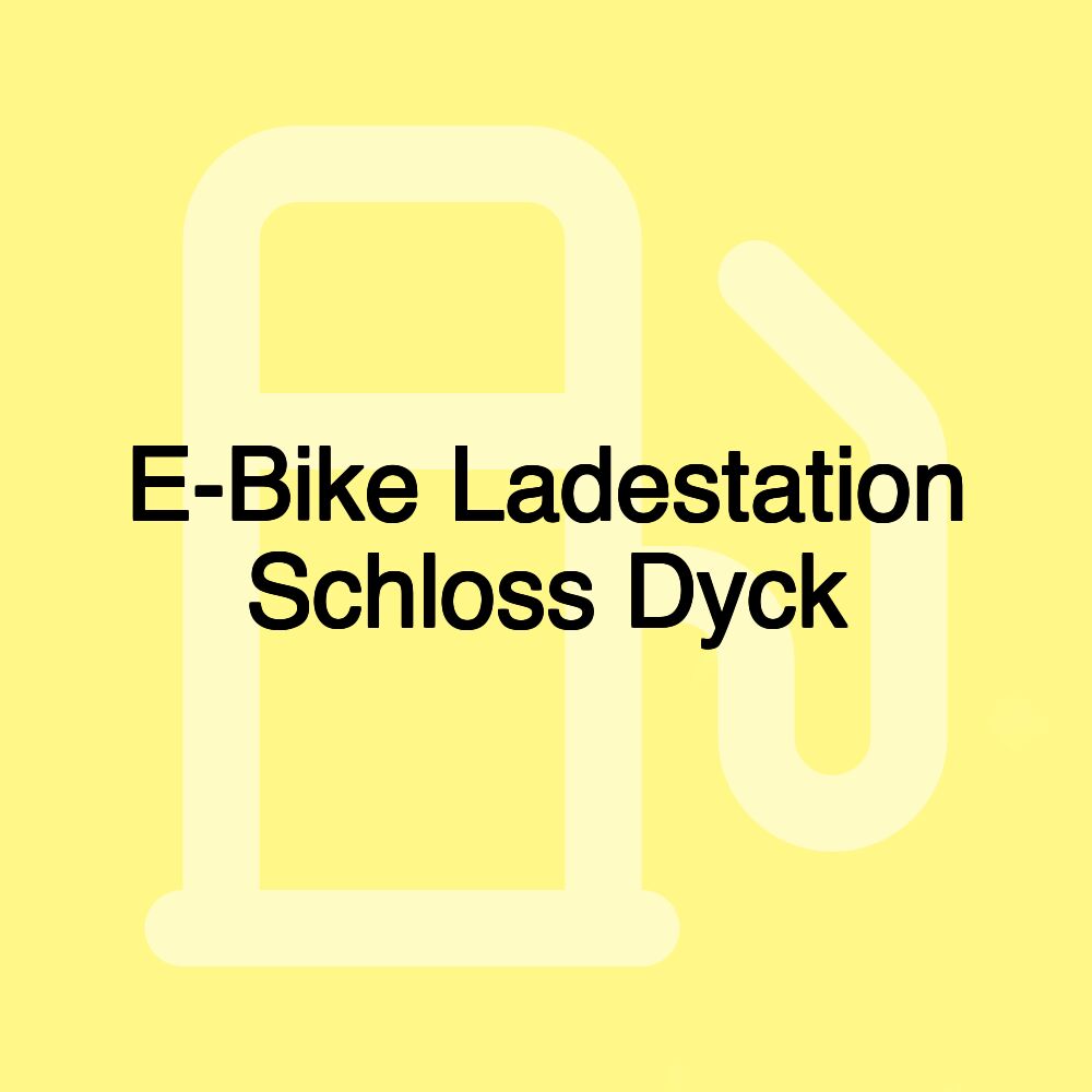 E-Bike Ladestation Schloss Dyck