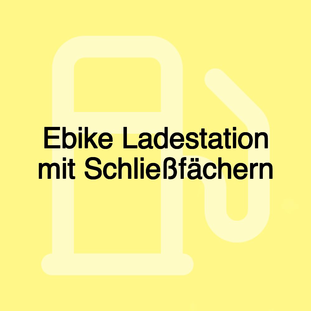 Ebike Ladestation mit Schließfächern