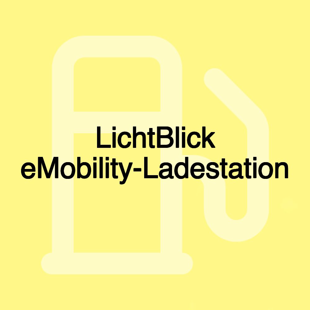 LichtBlick eMobility-Ladestation