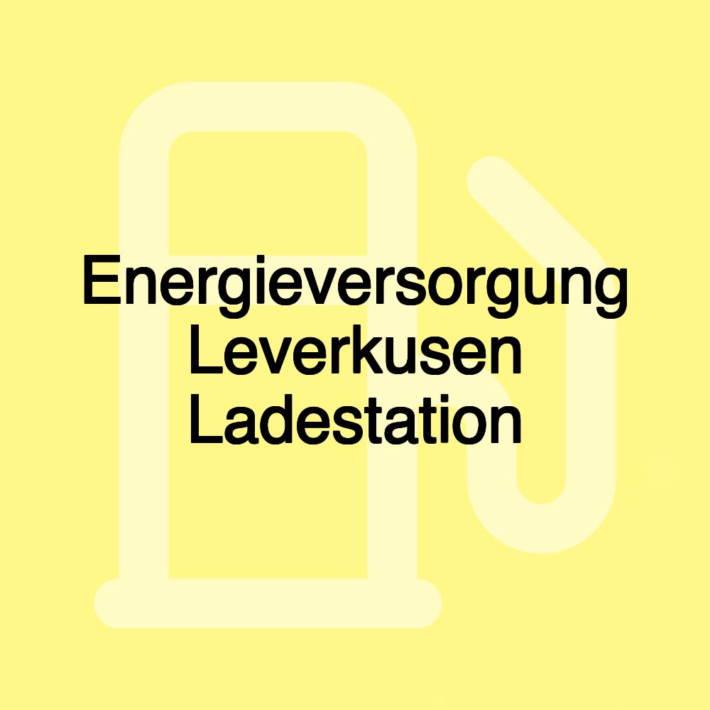 Energieversorgung Leverkusen Ladestation